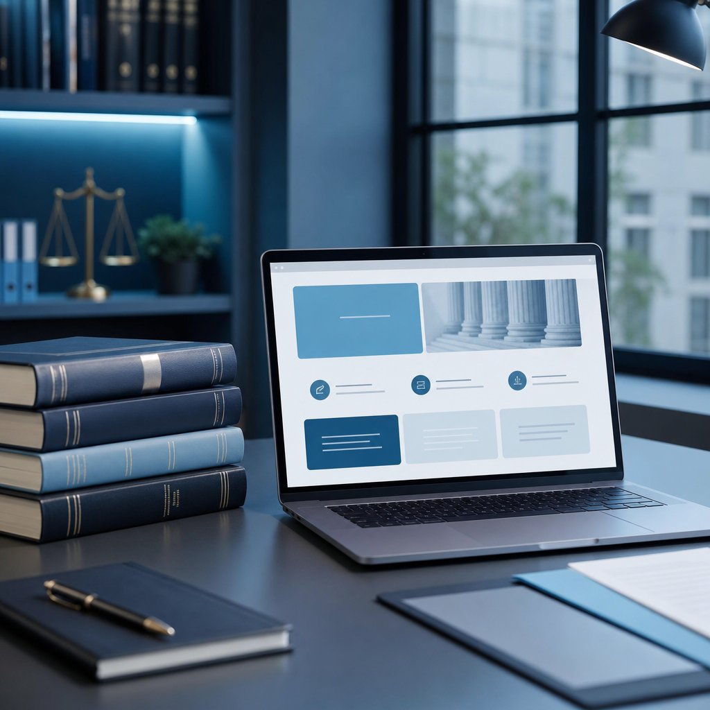 Gesetzestexte und Laptop symbolisieren das Barrierefreiheitsstärkungsgesetz